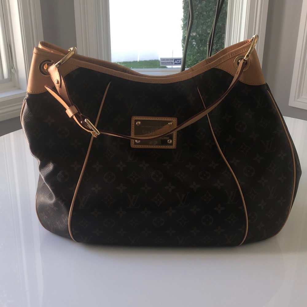Louis Vuitton Galleria Hobo brown canvas bag